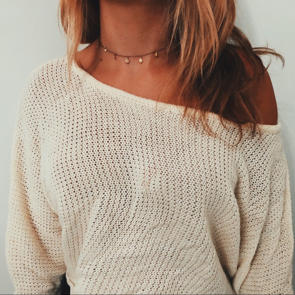 a cropped sweater